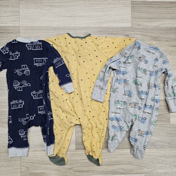 Gerber Baby Boy Sleeper Pajamas Trucks Vehicles Size 3 Months - Picture 9 of 9